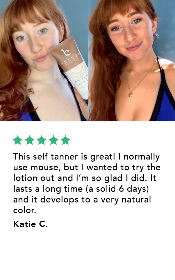 Before/After Image 5 using Beauty by Earth's Self Tanner