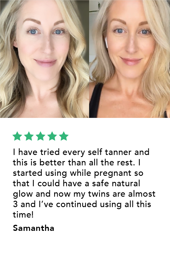 Before/After Image 3 using Beauty by Earth's Self Tanner